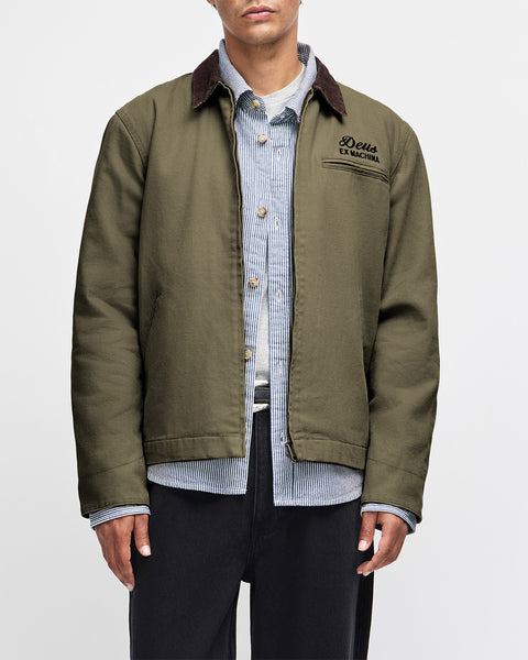 Jackets | Deus Ex Machina | Address Workwear Jacket - Olive Green