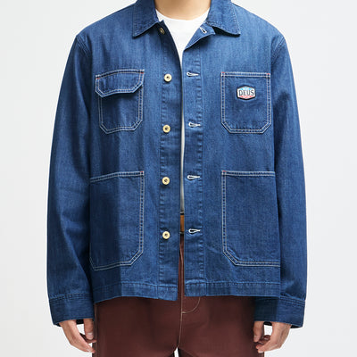 Denim Chore Jacket - Vintage Blue, view 1|Model