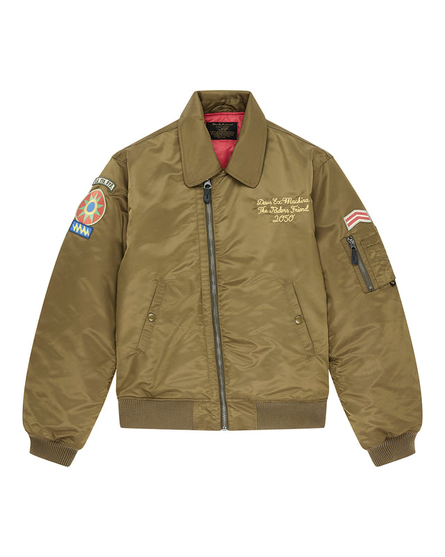 Monty Flight Jacket - Olive Green, view 3