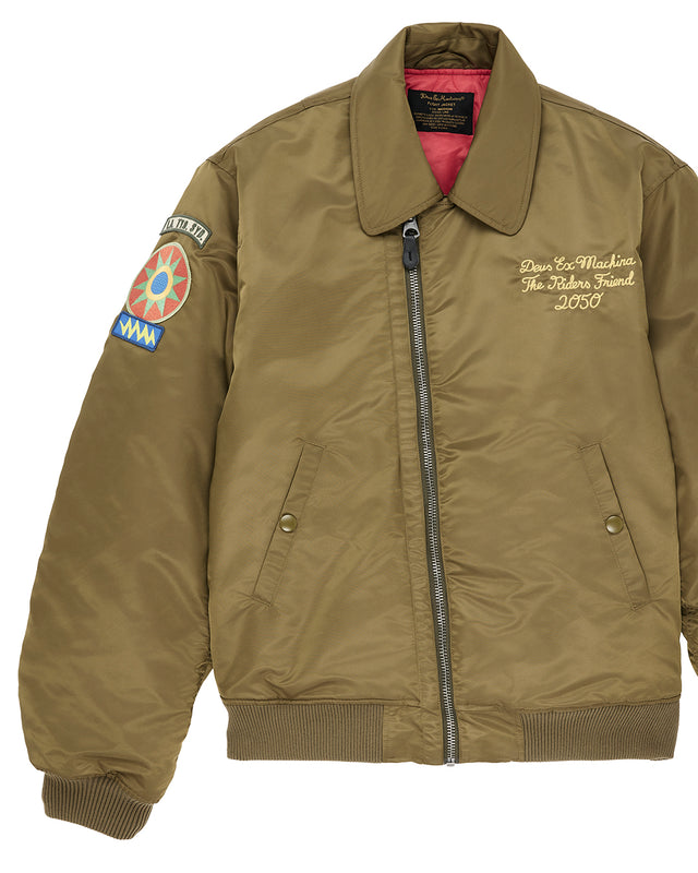 Monty Flight Jacket - Olive Green, view 7