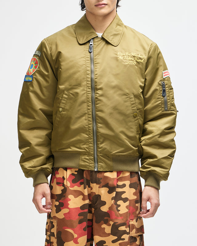 Monty Flight Jacket - Olive Green, view 1