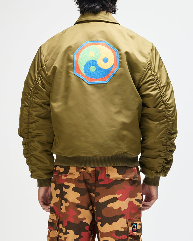 Monty Flight Jacket - Olive Green, view 2