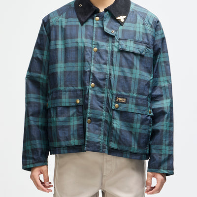 Marsden Hunting Jacket - Green Check, view 1|Model