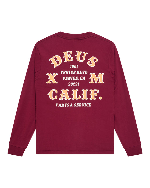 Quick Strike LS Tee - Burgundy, view 4