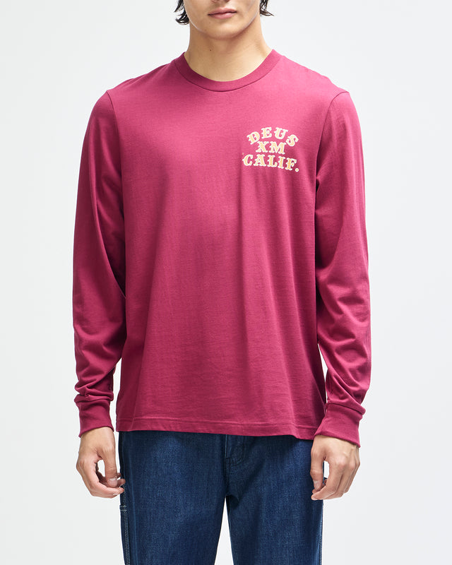 Quick Strike LS Tee - Burgundy, view 1