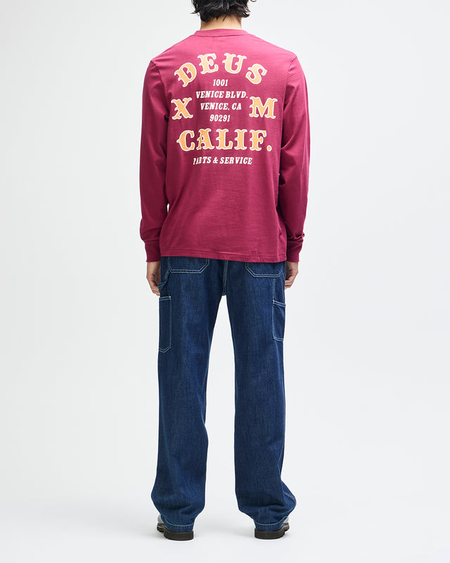 Quick Strike LS Tee - Burgundy, view 6