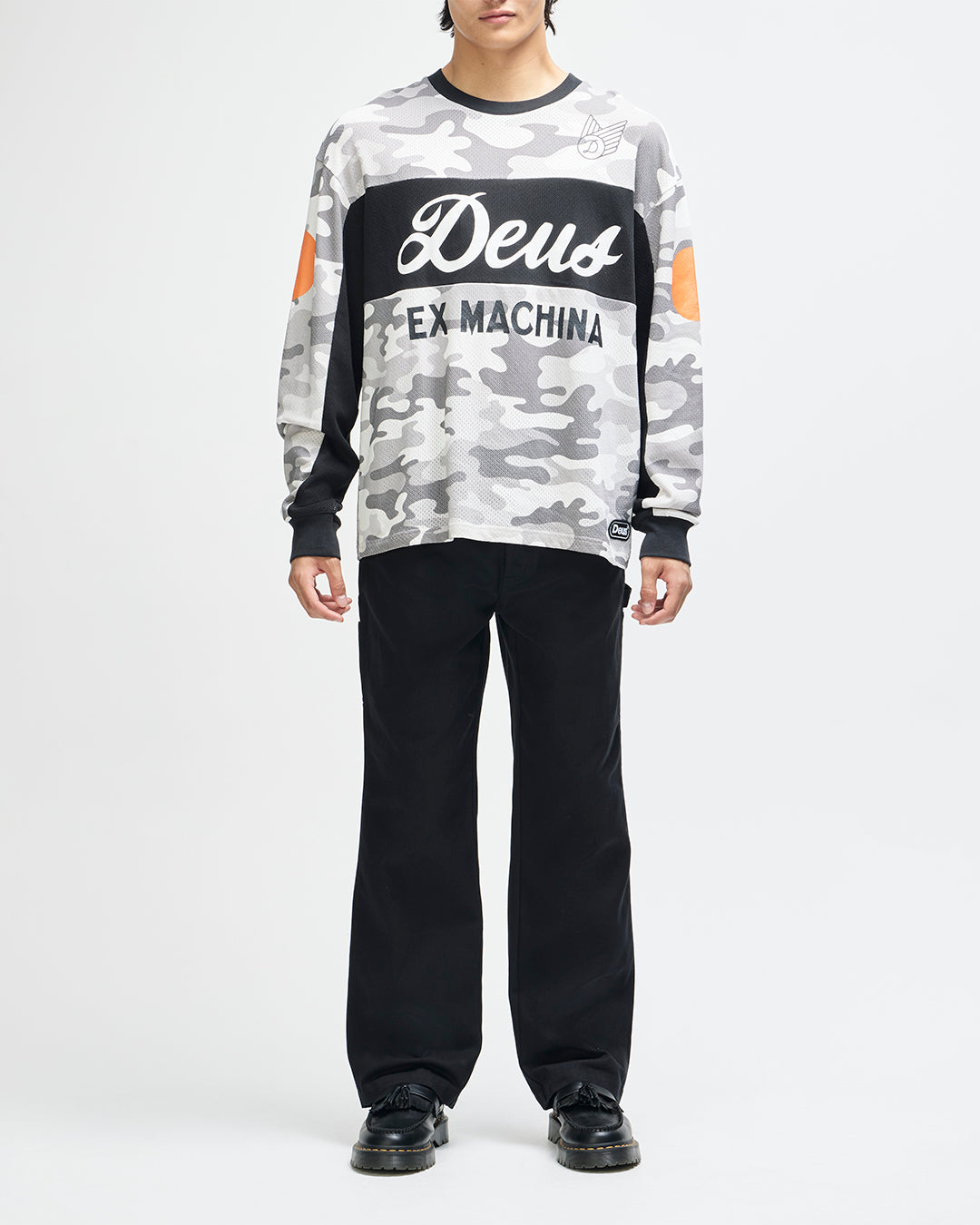 Moto Jerseys | Deus Ex Machina | Ombre Moto Jersey - Grey Camo