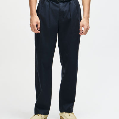 Otto Pleated Pant - Black, view 1|Model