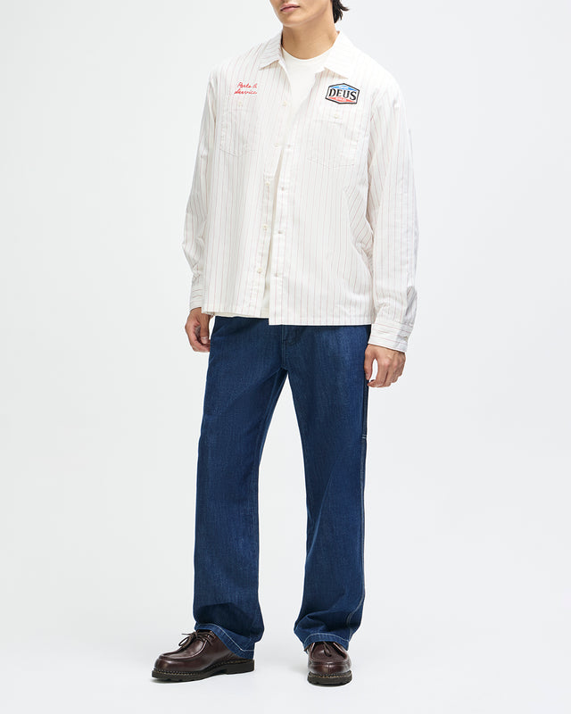 Forecourt Stripe Shirt - Vintage White