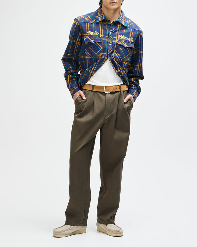 Reality Wreckers Check Shirt - Mechanic Blue Check