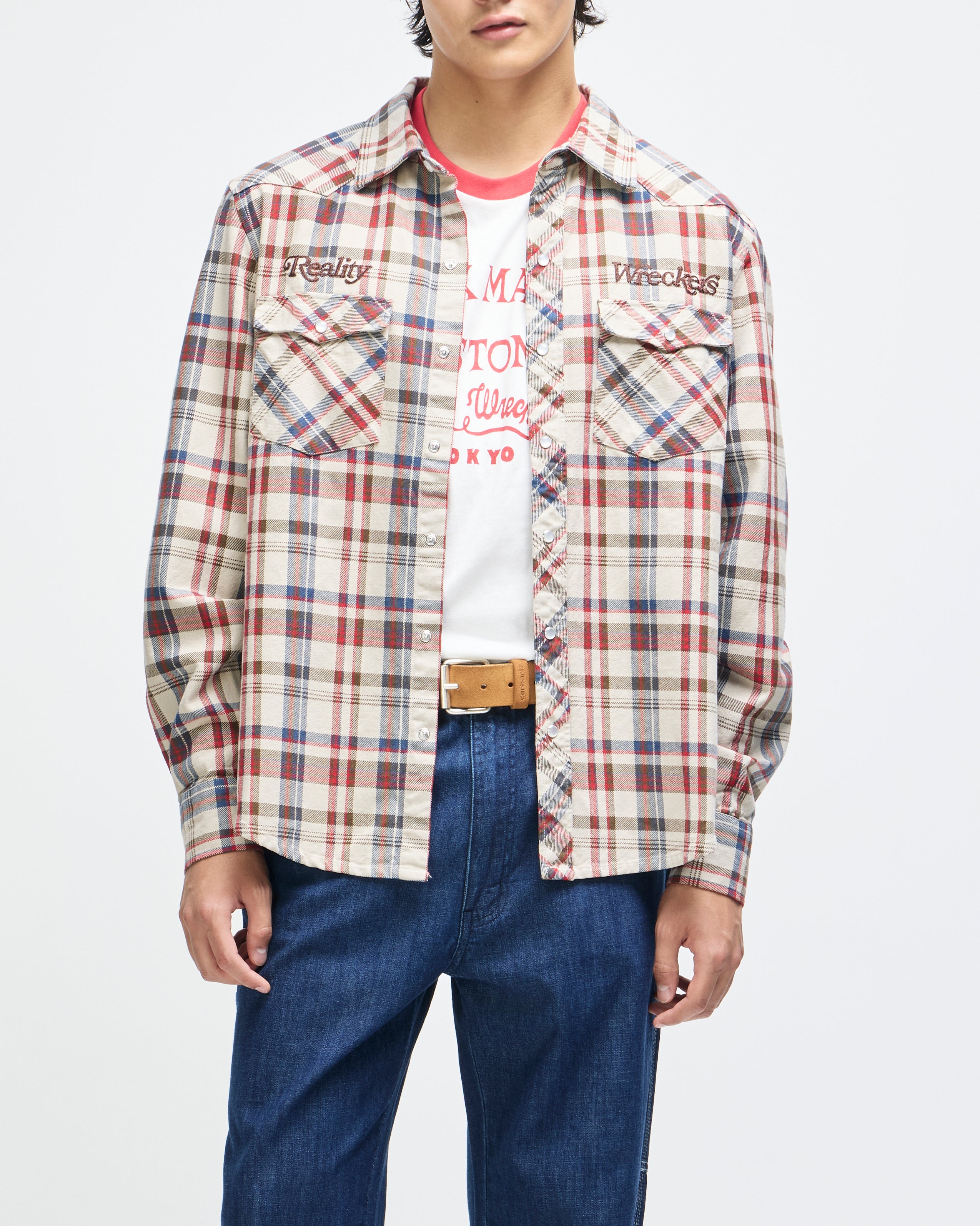 Shirts | Deus Ex Machina | Reality Wreckers Check Shirt - Natural
