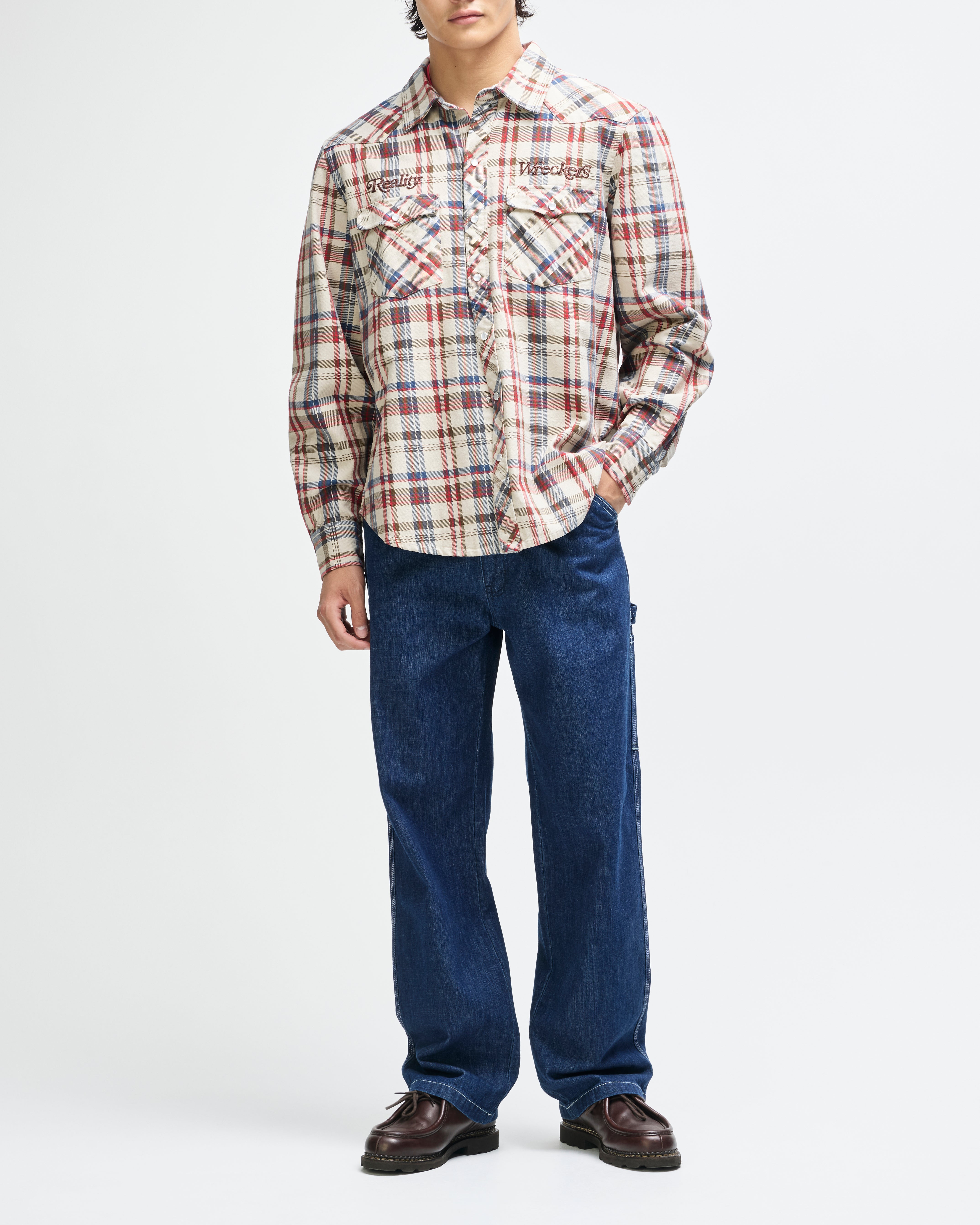 Shirts | Deus Ex Machina | Reality Wreckers Check Shirt - Natural