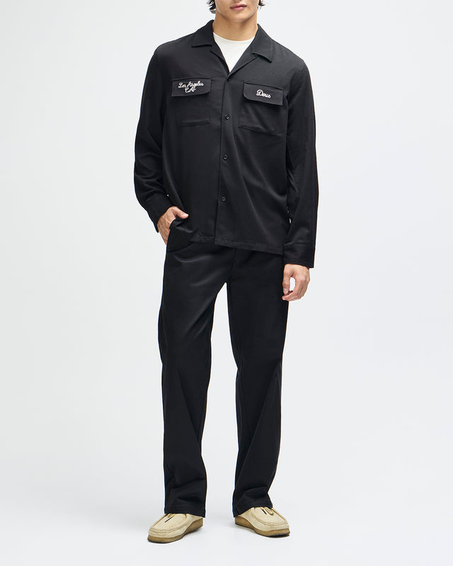 Forbidden Fruit Bowling Shirt - Black, view 6