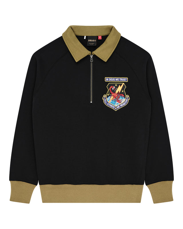 All Others Half Zip Sweat - Black, view 3
