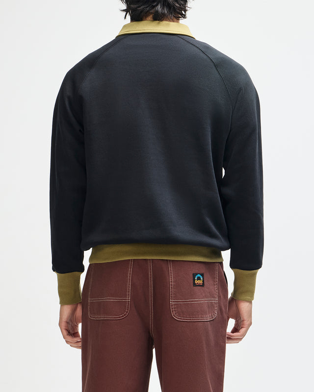 All Others Half Zip Sweat - Black, view 2