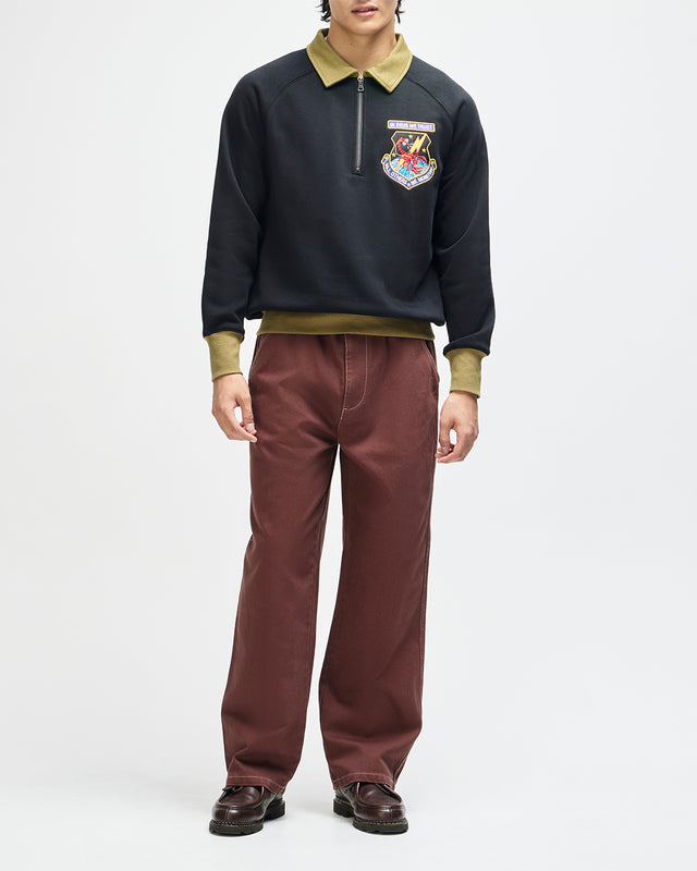 All Others Half Zip Sweat - Black, view 5