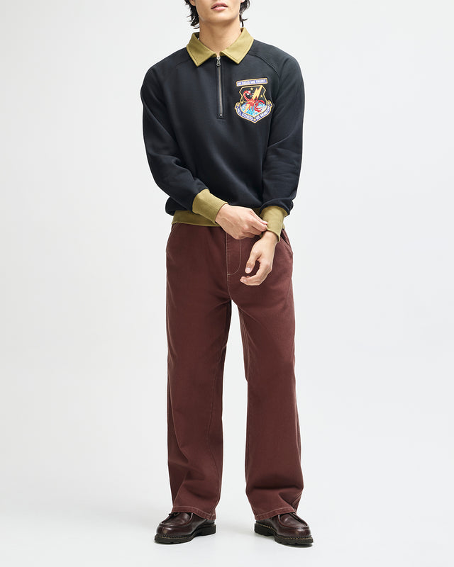 All Others Half Zip Sweat - Black, view 10