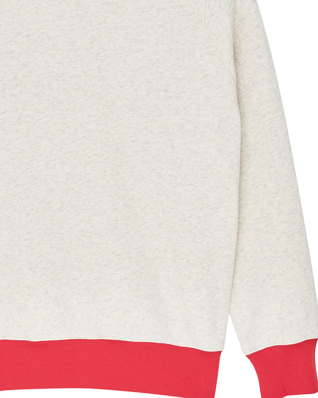All Others Half Zip Sweat - Light Grey Marle, view 8
