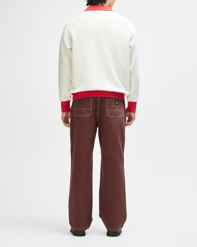 All Others Half Zip Sweat - Light Grey Marle, view 6