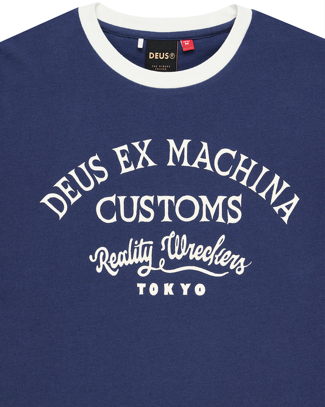 Marsden Ringer Tee - Mechanic Blue