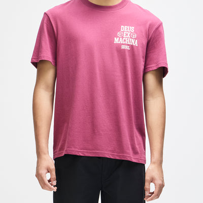 Seoul Ceramic Tee - Burgundy, view 2|Model