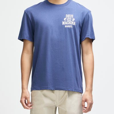 Biarritz Ceramic Tee - Mechanic Blue, view 1|Model