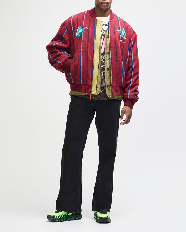 Pendula Reversible Jacket - Willow Green-Blanket Red, view 4