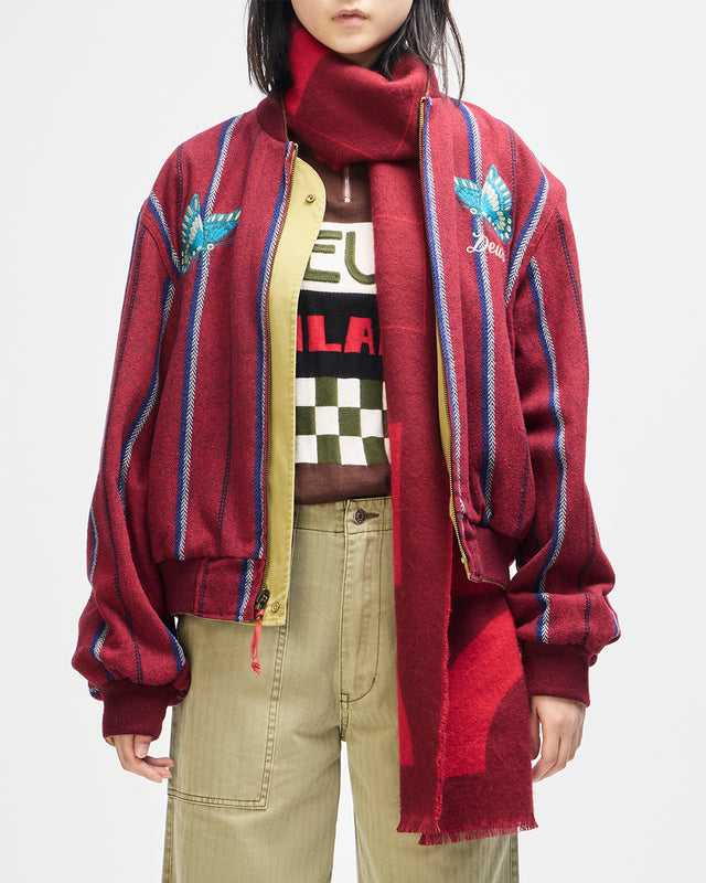 Pendula Reversible Jacket - Willow Green-Blanket Red, view 17