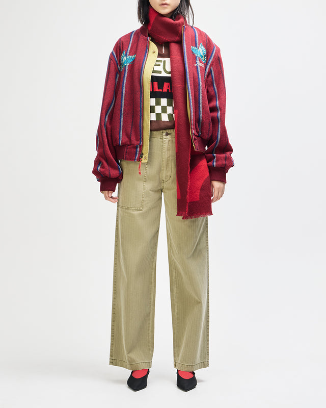 Pendula Reversible Jacket - Willow Green-Blanket Red, view 19