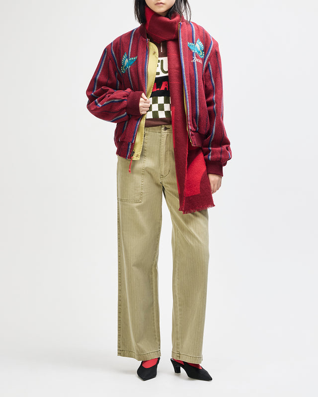 Pendula Reversible Jacket - Willow Green-Blanket Red, view 20