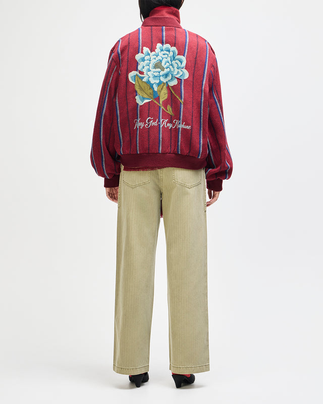 Pendula Reversible Jacket - Willow Green-Blanket Red, view 22