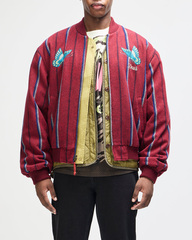 Pendula Reversible Jacket - Willow Green-Blanket Red, view 10