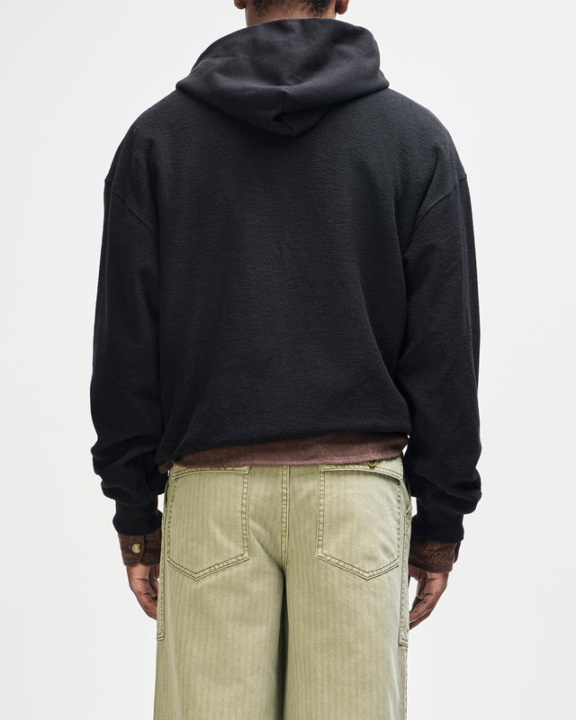 Unfinished Hoodie - Black Beauty, view 4