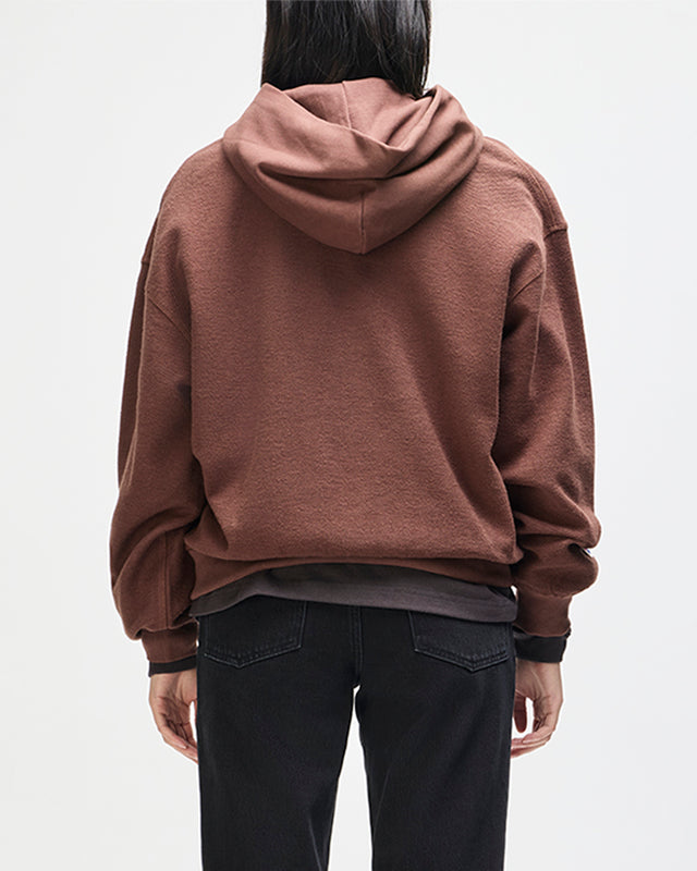 Unfinished Hoodie - Downtown Brown, view 4