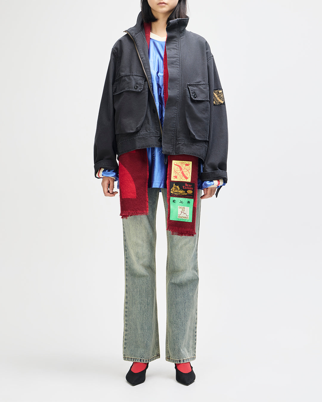 Common State Jacket - Overdyed Anthracite Grey, view 13|Model