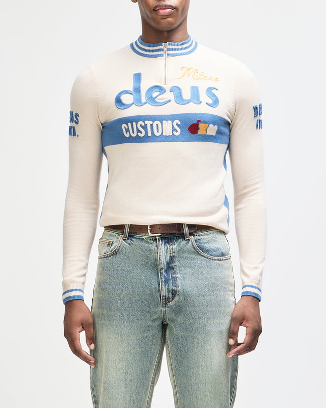 Henzen LS Knit Jersey - Tofu White, view 1