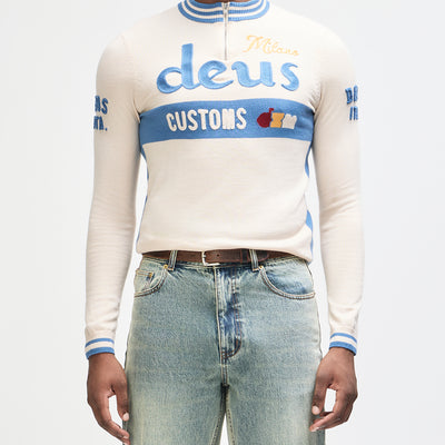 Henzen LS Knit Jersey - Tofu White, view 1|Model