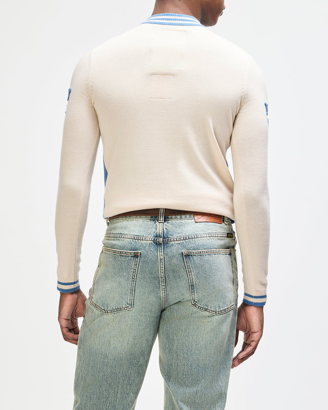 Henzen LS Knit Jersey - Tofu White, view 2