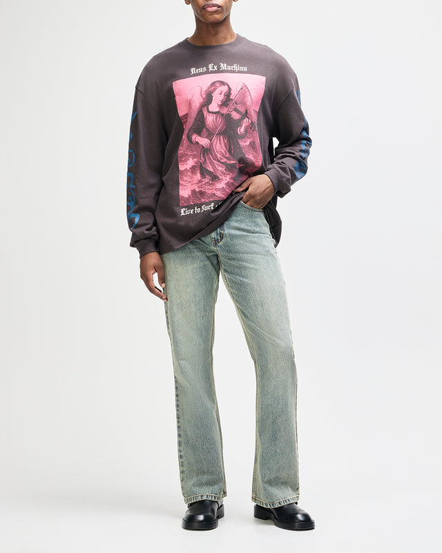 Swell Maps Os Ls Tee - Anthracite Grey, view 5