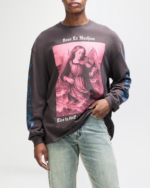 Swell Maps Os Ls Tee - Anthracite Grey, view 1