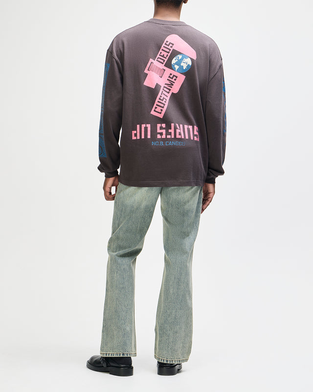 Swell Maps Os Ls Tee - Anthracite Grey, view 6