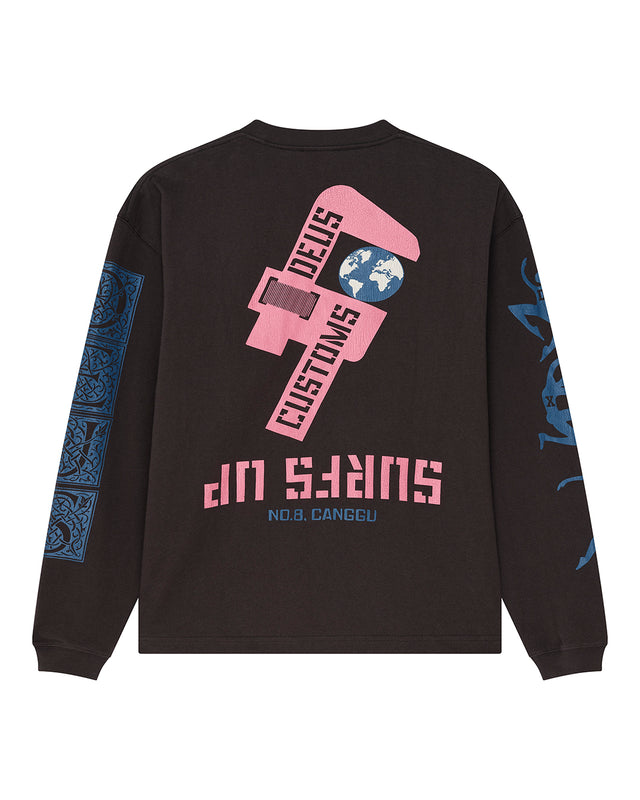 Swell Maps Os Ls Tee - Anthracite Grey, view 4