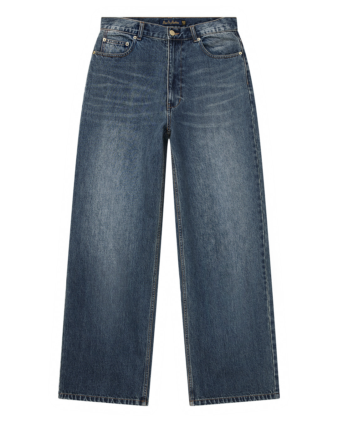 Drift Line Wide Jean - Mid Indigo, view 22|Flatlay
