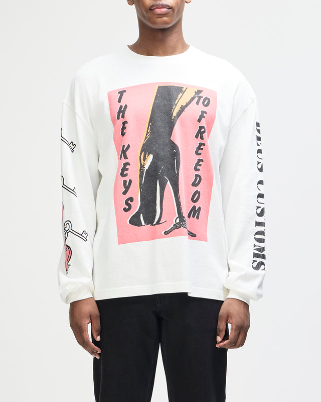 Locket Os Ls Tee - Vintage White, view 1
