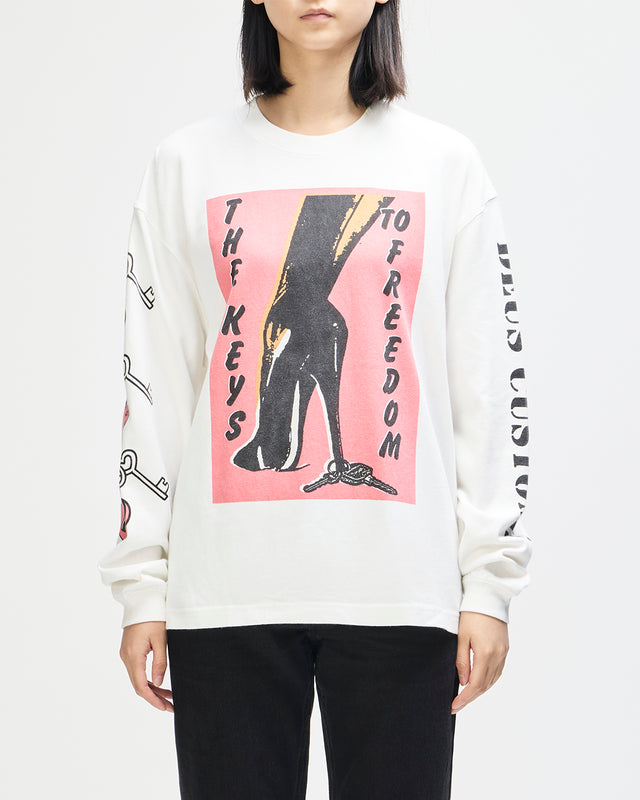 Locket Os Ls Tee - Vintage White, view 10