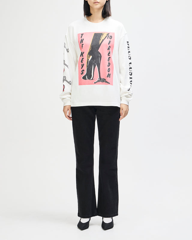 Locket Os Ls Tee - Vintage White, view 9