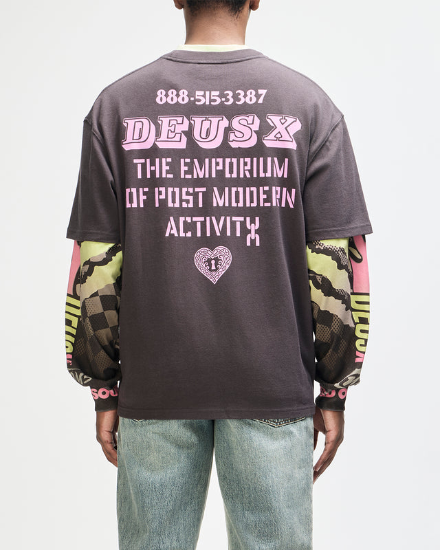 Upstairs Os Tee - Anthracite Grey, view 1