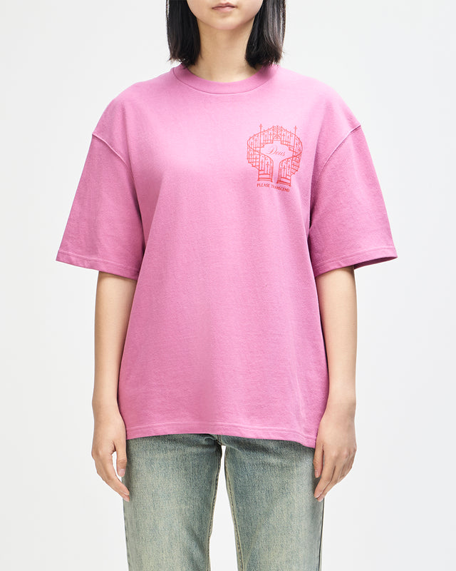 Upstairs Os Tee - Red Violet, view 1