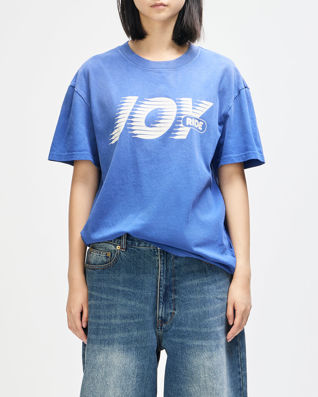 Fast Times Tee - Limoges Blue, view 1|Model
