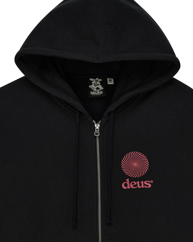 Strata Zip Hoodie - Black, view 7